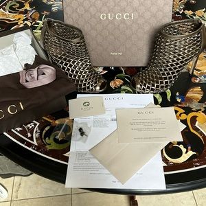 New in box Gucci caged heels 37